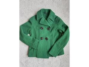 GAP Women's Green Wool Peacoat Jacket